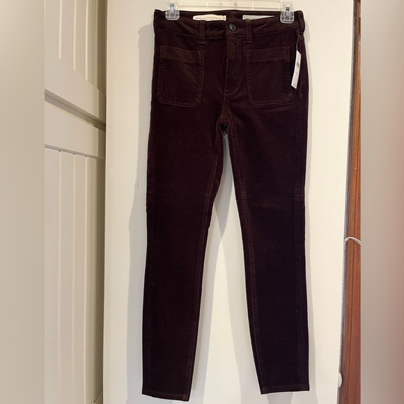By Anthropologie: Pilcro high-rise cord velvet pants (ankle) size 25 NWT - Picture 4 of 10